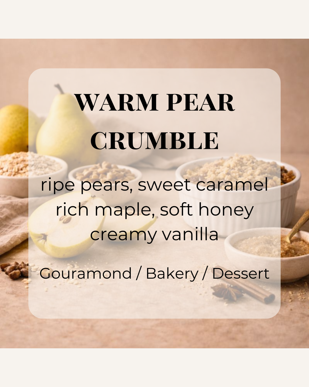 Warm Pear Crumble